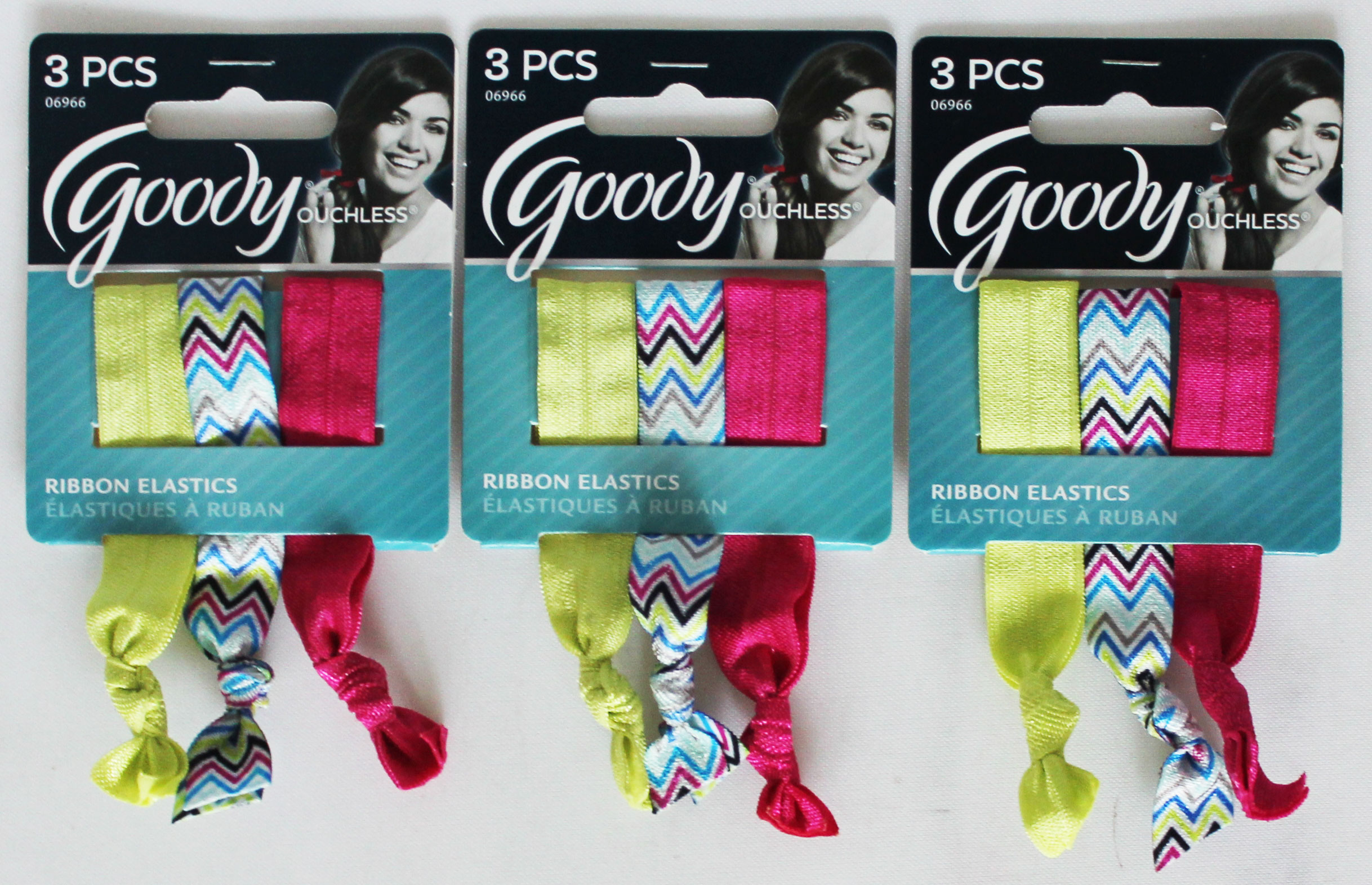 Goody Ouchless Ribbon Elastics (Pack of 3) 1ct