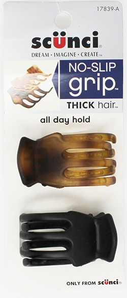 Scunci No-slip Grip All Day Hold Jaw Clips For Thick Hair, 2 pcs