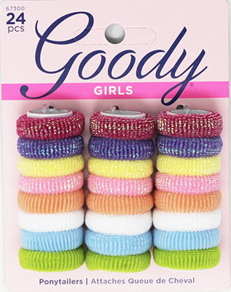 Goody Girls Ouchless Terry O Ponytailers, 24 Count