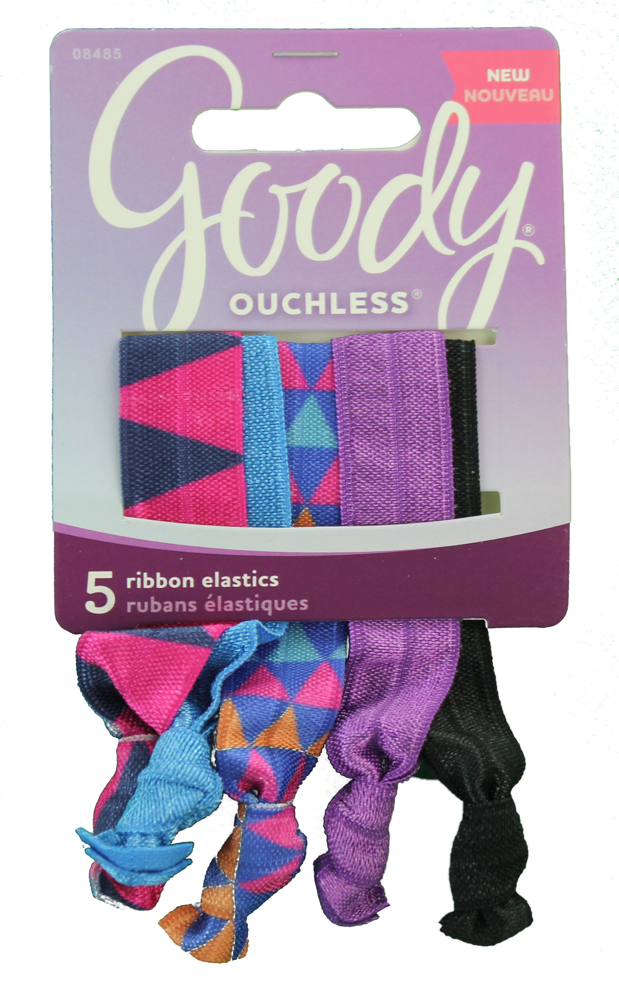 Goody Corporate Ouchless Ribbon Elastics Geo Pop, 5 CT - Click Image to Close
