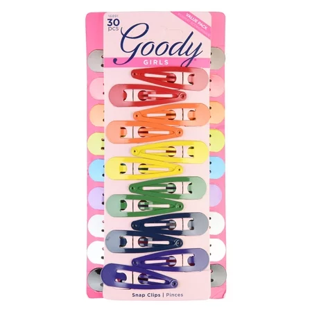 Goody 30ct Girls Snap Clips UPC:041457168912 Pack:72/3