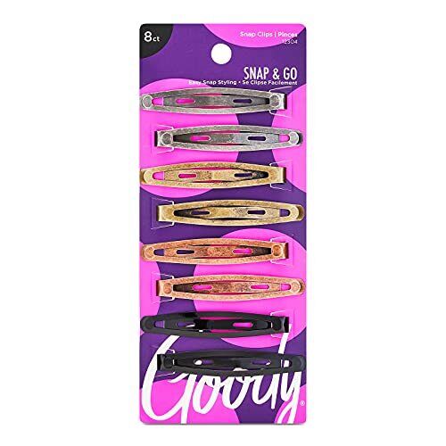 Goody Metal Contour Hair Snap Clips UPC:041457123041 Pack: 24 (8-3's)