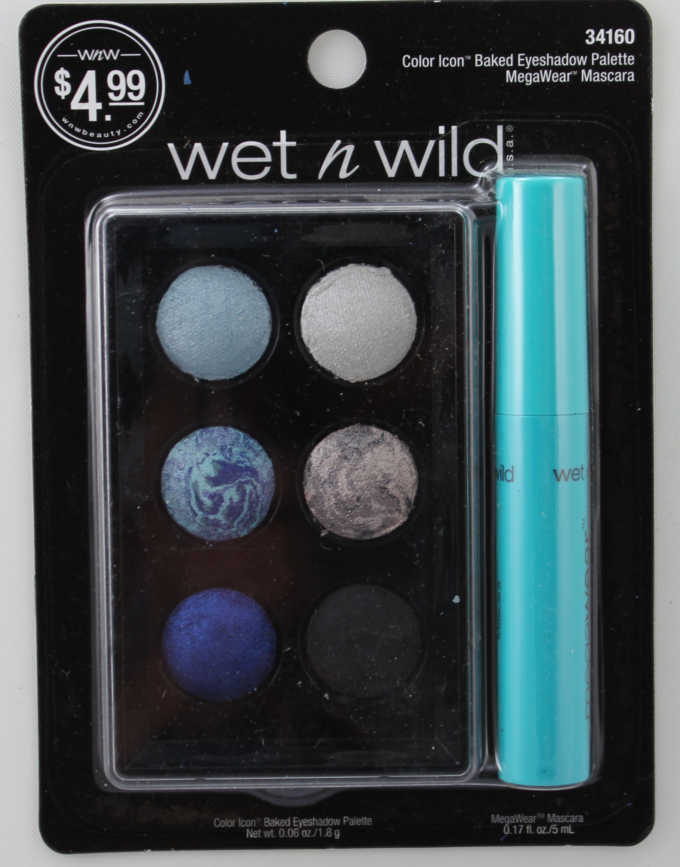 Wet N Wild 6 Pan Baked Color Icon Eyeshadow with MegaWear MegaDefining Mascara