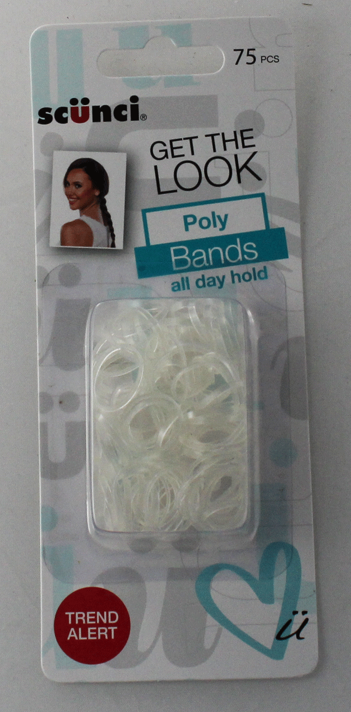 Scunci Poly Bands 75 ct