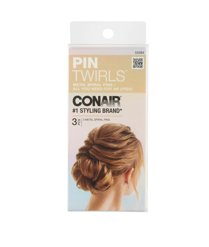 Conair Pin Twirls Firm Hold Metal Pins, 3 ct