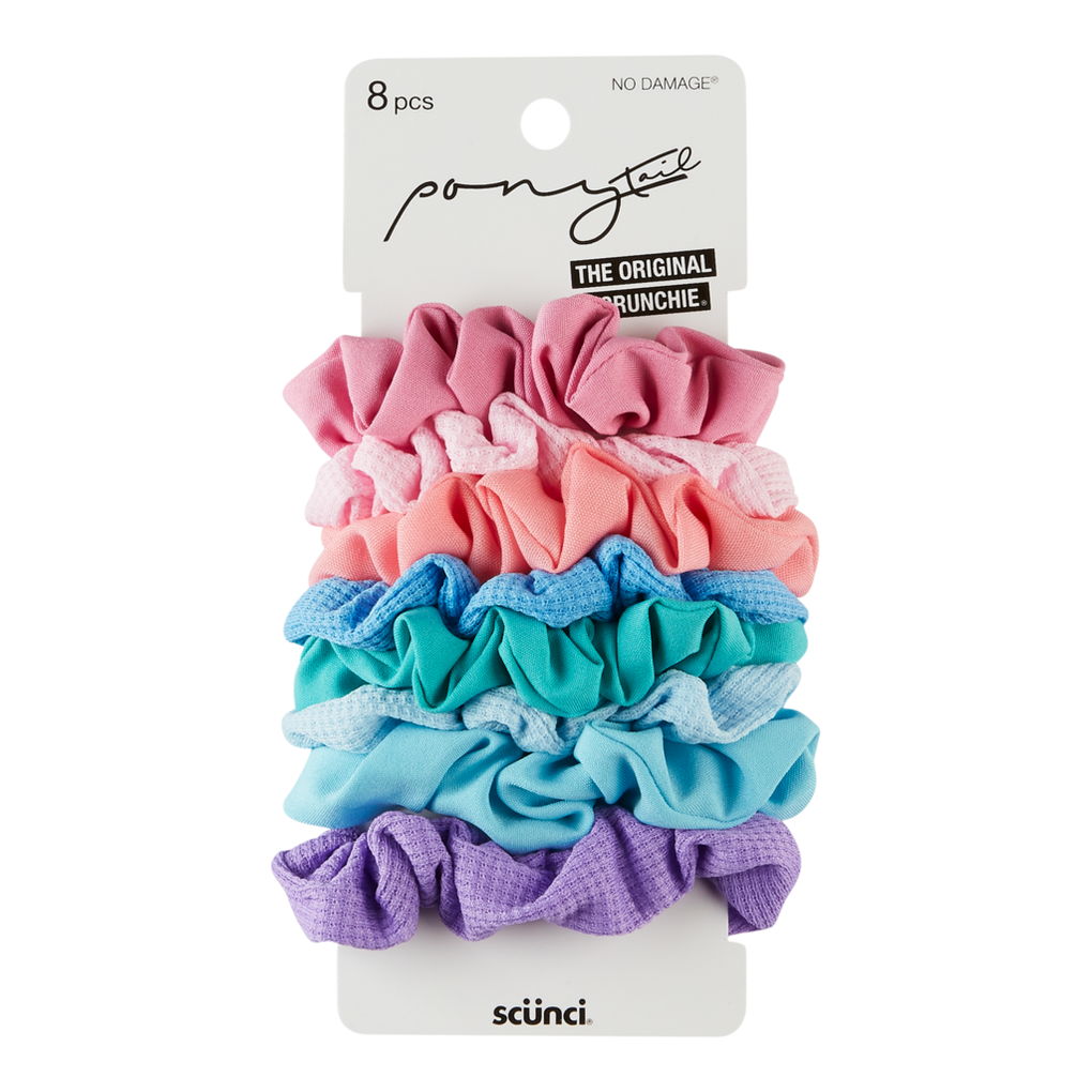 69337UL - Pony Tail Assorted Color Scrunchies 8 PK - PACK 48 - UPC 043194693375