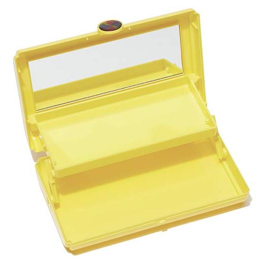 Caboodles Rainbow Rad - Take It Touch-Up Tote Makeup Organizer, Bright Yellow