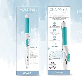 Conair OhSoKind For Fine Hair Curling Iron 1 Inch Curling Iron Silicone Clip