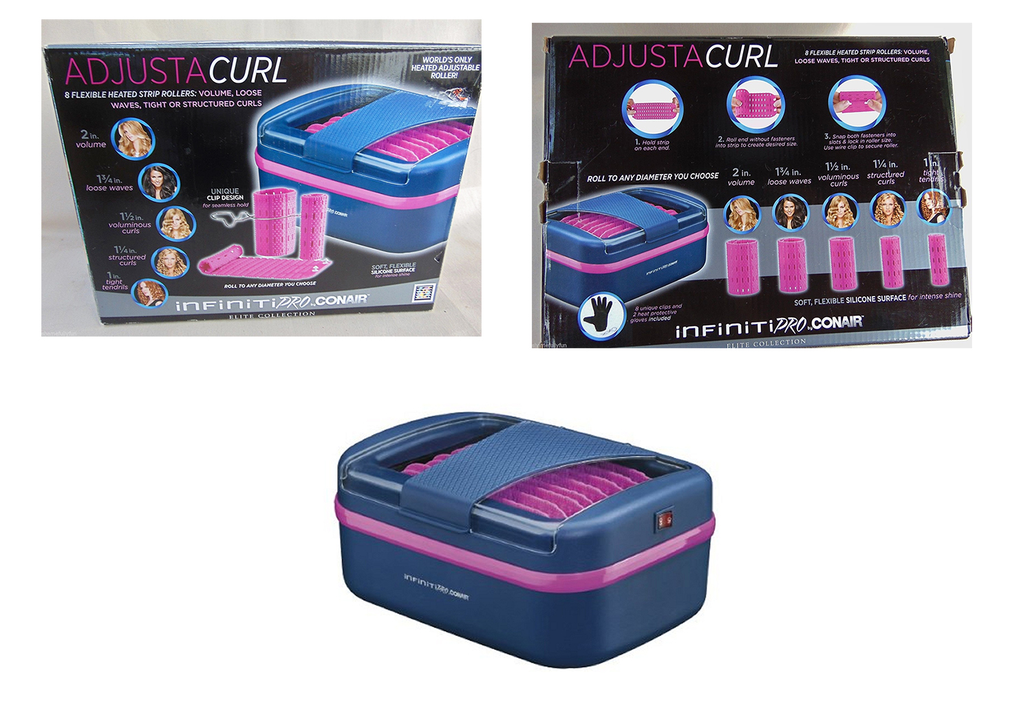Conair Adjustacurl Infiniti Pro Hairsetters 8 flexible heated strip rollers