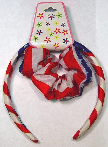 H911S, USA Patriotic headbands with hair twister