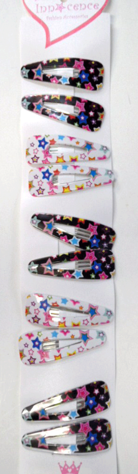 P0520BW Push Pin/Snap Clips with stars, sold by120 pieces.