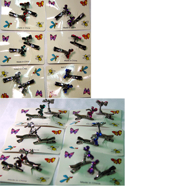 ♥Rhinestone Dragonfly Alligator Clip, BD021