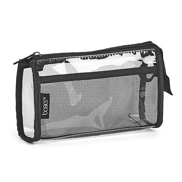 Conair Basics Water Resistant Black/Clear PVC Small Clutch Bag UPC:079642014256 - Click Image to Close