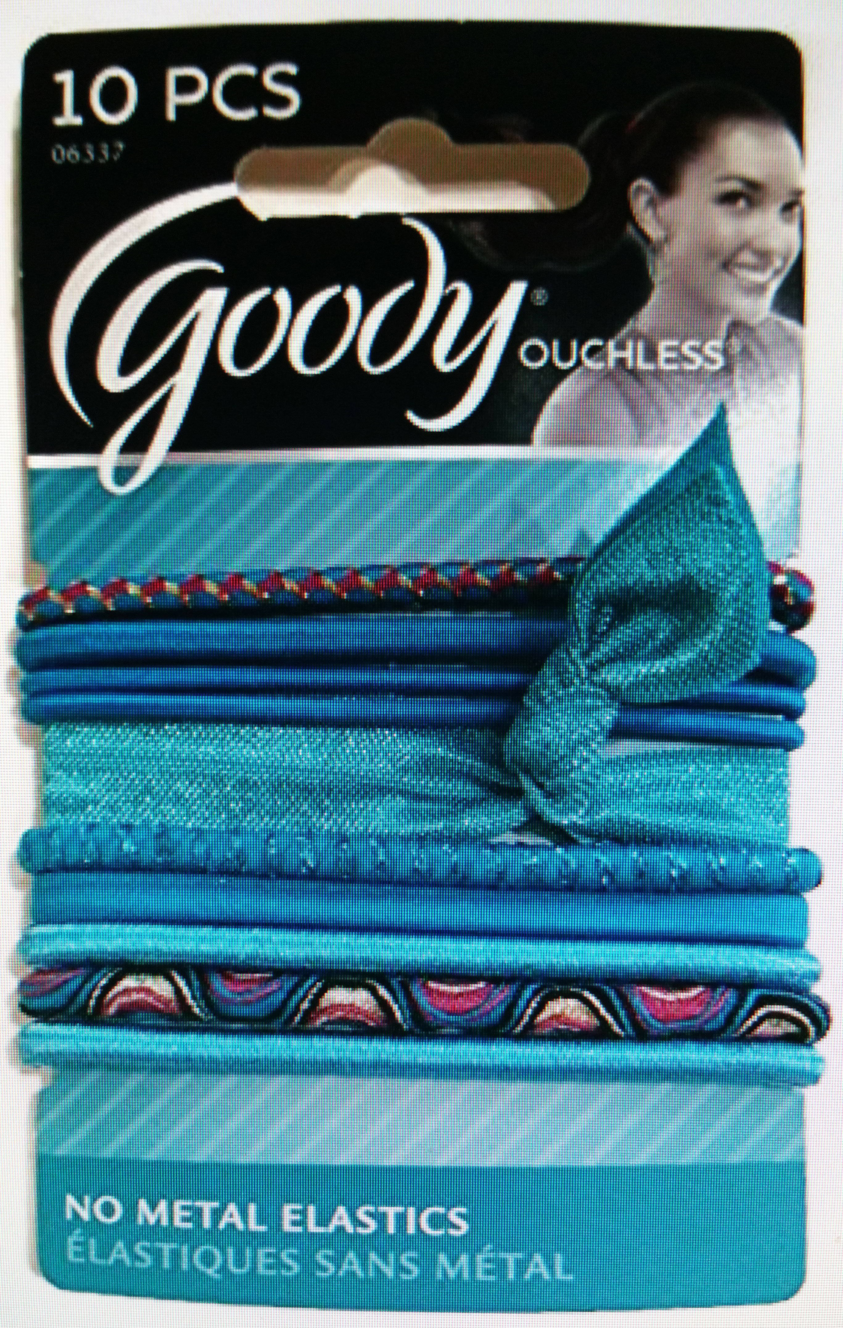 Goody Ouchless Elastic Ponytailer Turquoise, 10CT - Click Image to Close