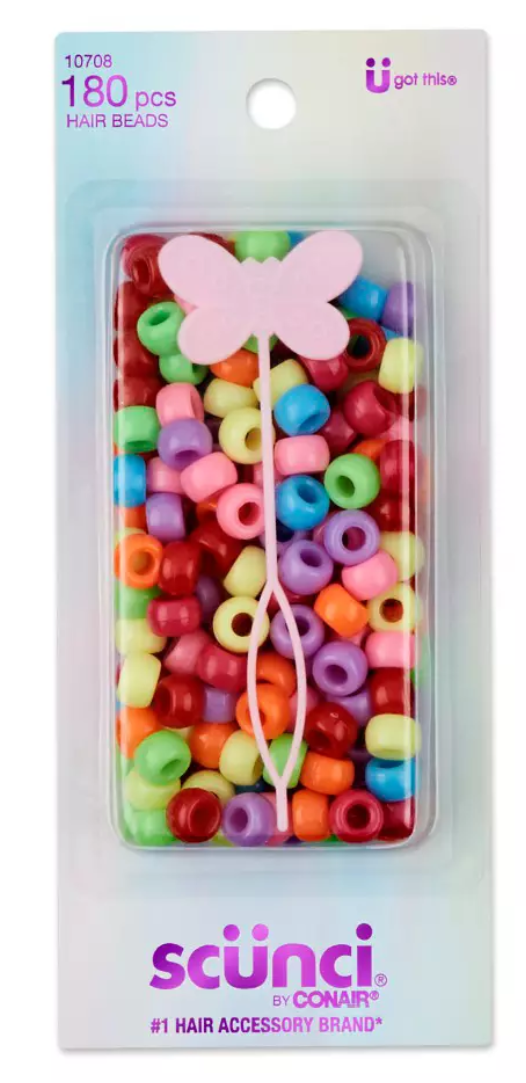 Scunci Kids Braiding Hair Beads 180PCS