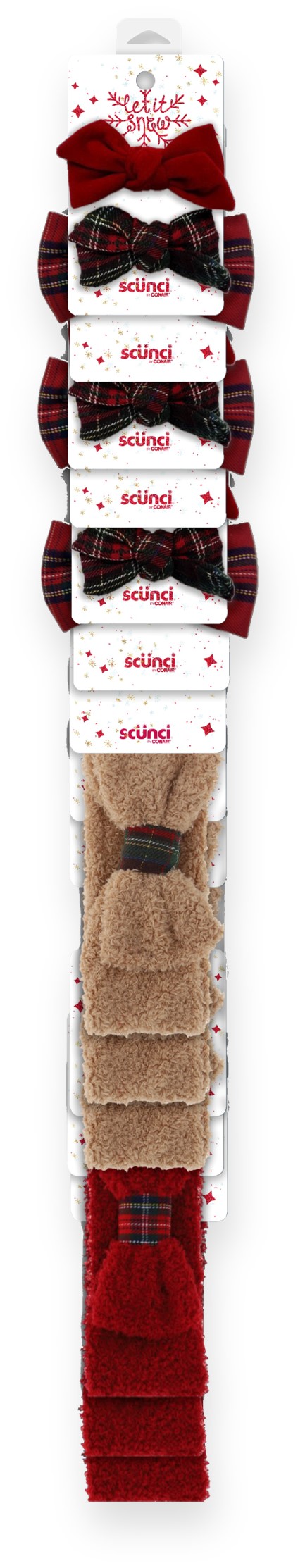 SCUNCI SWEET LITTLE HOLIDAY 12 PC HAIR BOWS AND HEAD WRAPS