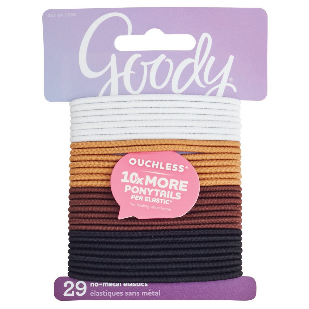 Goody Ouchless Large Elastic Ponytailer, neutral 2mm 29 ct (image for) Goody Ouchless Large Elastic Ponytailer, neutral 2mm 29 ct