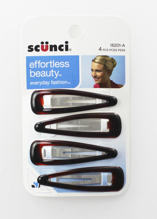 Scunci 4 Piece Medium Hair Clips, 1620103A048