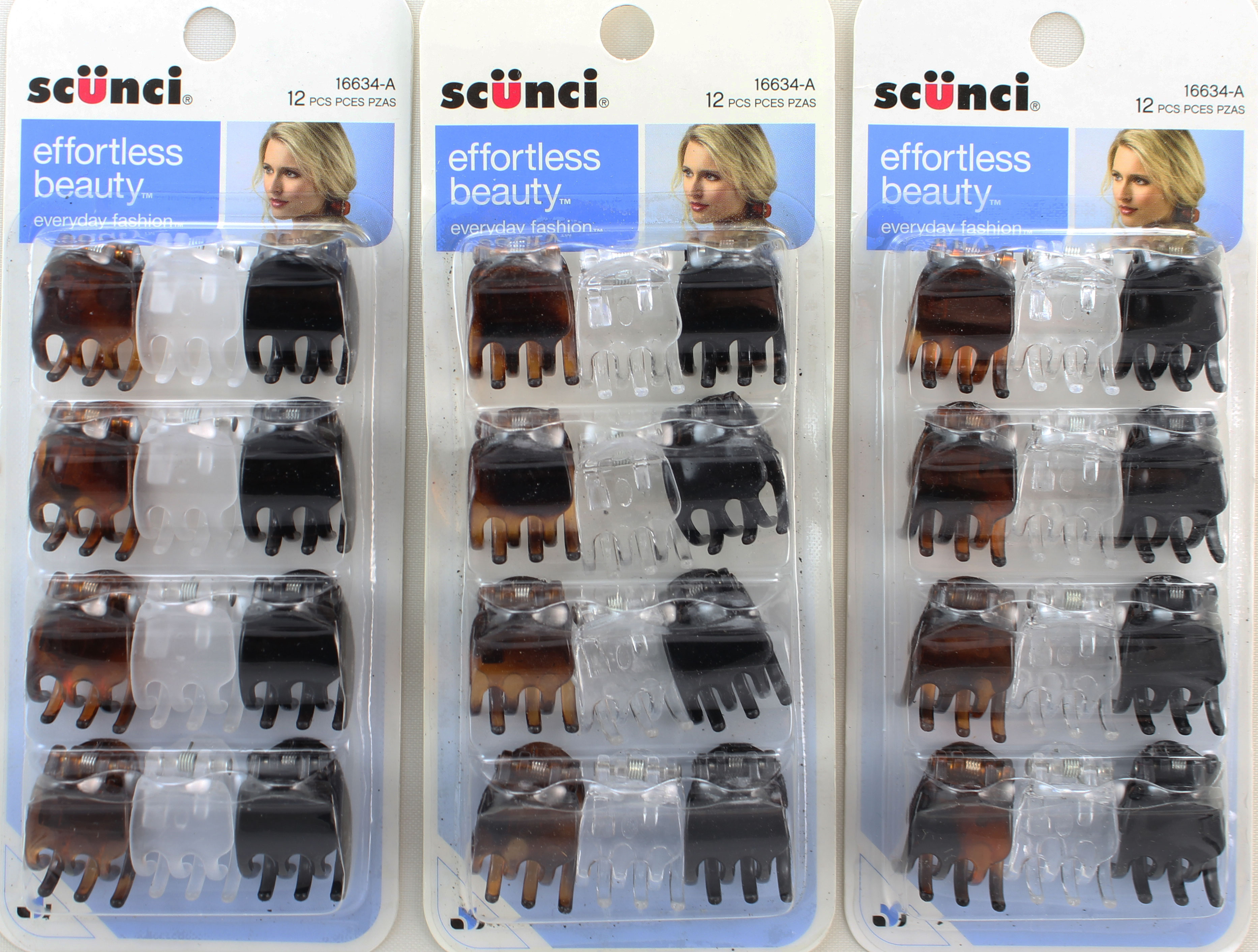 Effortless Beauty Claw Clip - SCUNCI - 12 Count