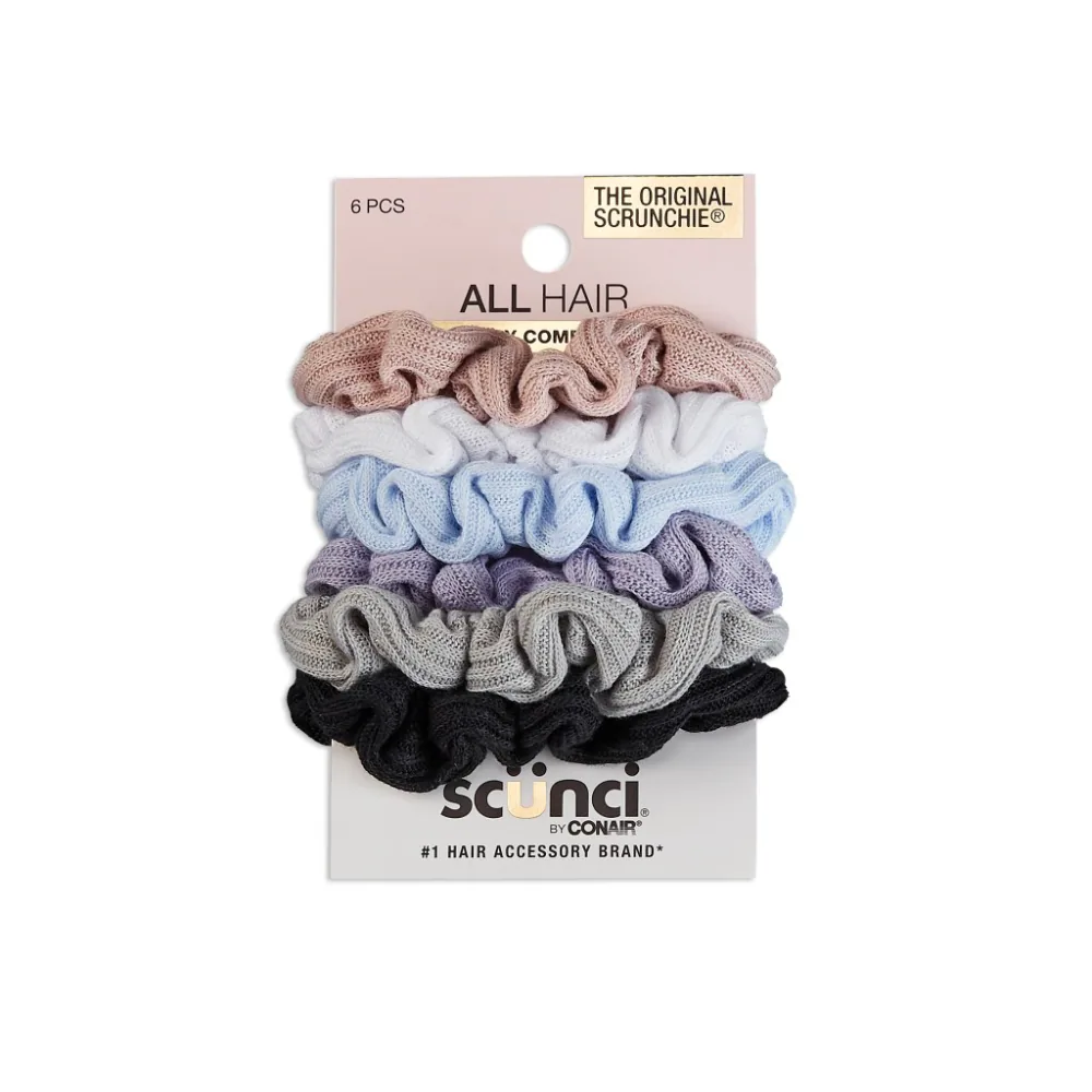 Scunci® Mini Waffle Scrunchies 6 ct UPC: 0004319416985