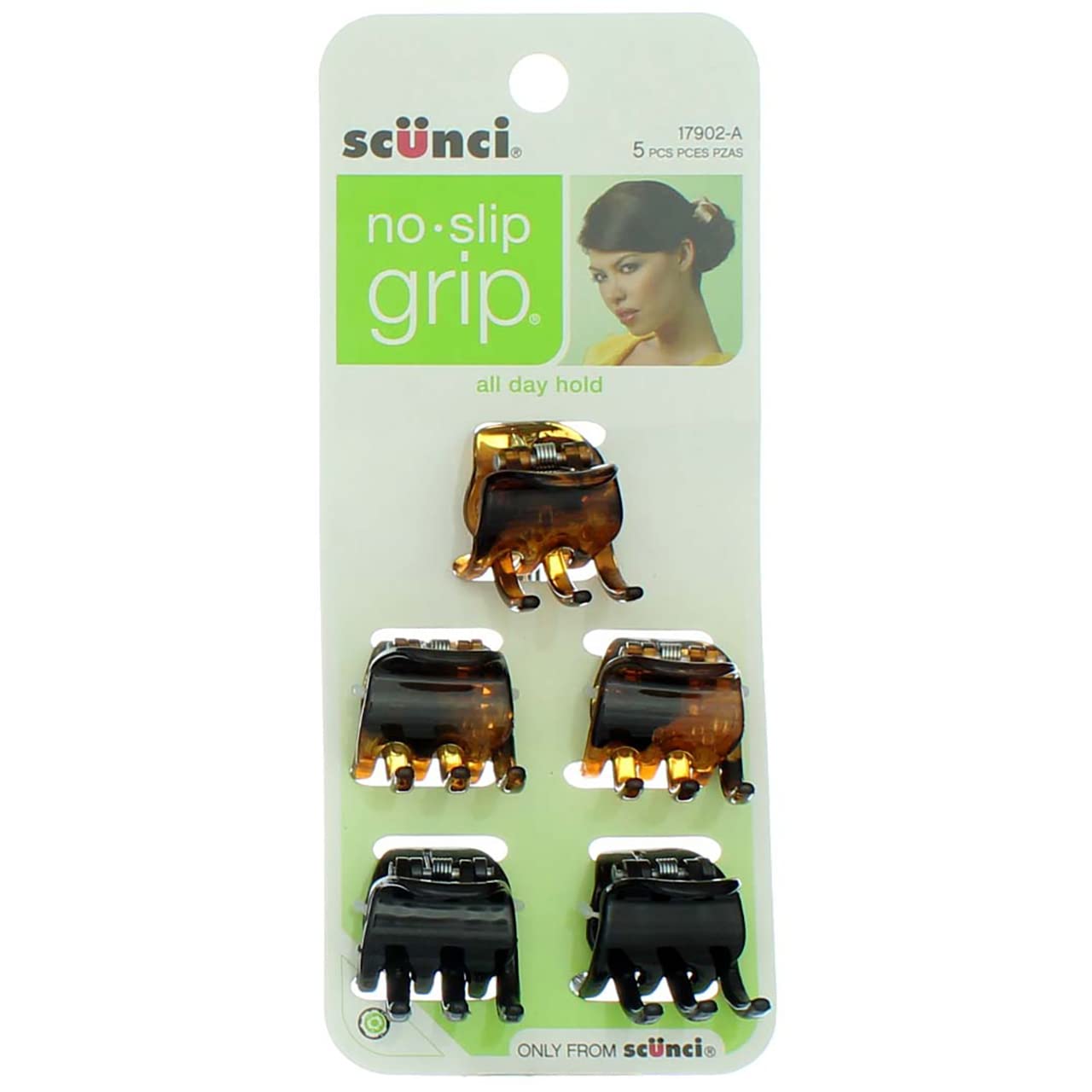 SCUNCI No-Slip Grip Clips, 5 CT