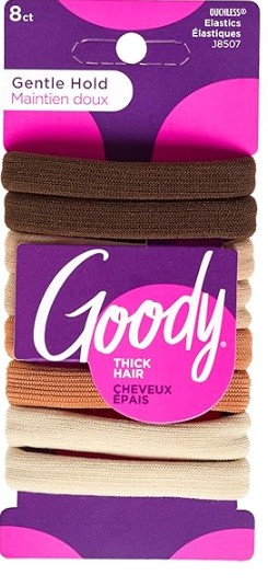Goody Thick Hair Sweater Elastics 8Ct Assorted Warm Colors UPC:041457185070 PACK72/1