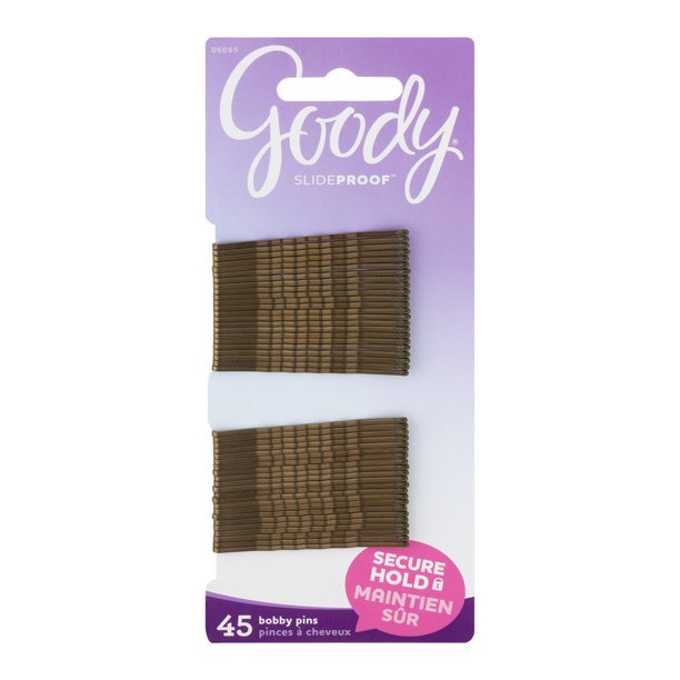 Goody Bobby Pins, Brown, 45 Count UPC 041457060896 Pack: 72 (12-6's - Click Image to Close