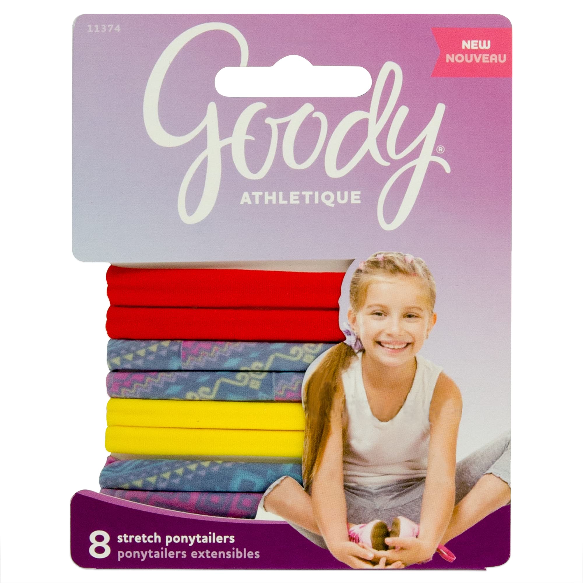 Goody Athletique Elastics Stretchy Ponytailers 8ct UPC:041457113745 Pack:72/3