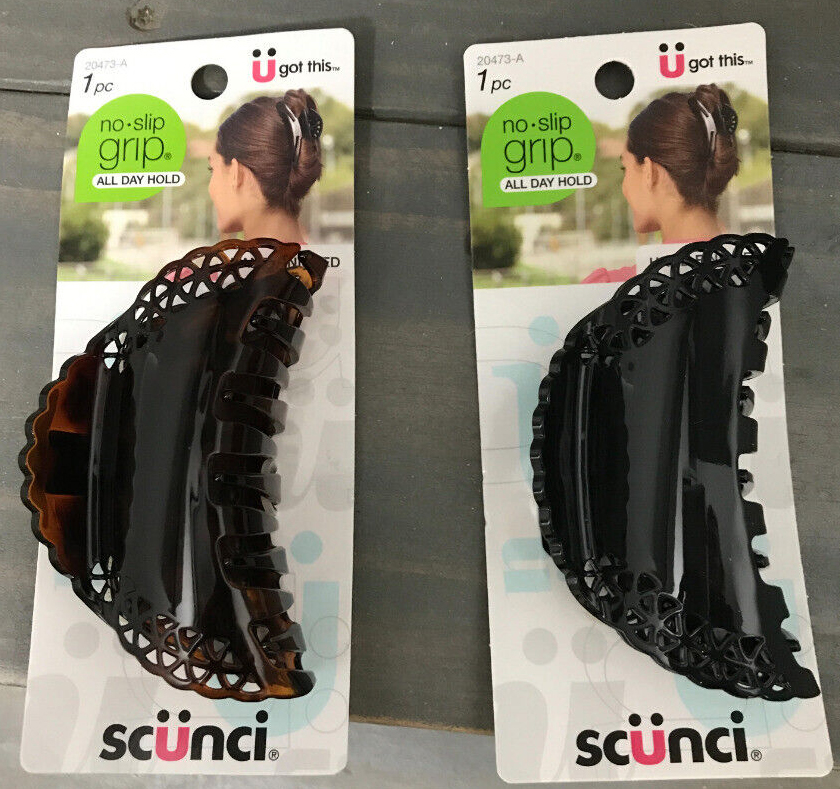 SCUNCI 1-PK N/S CUT OUT CLAW HAIR CLIP - Click Image to Close
