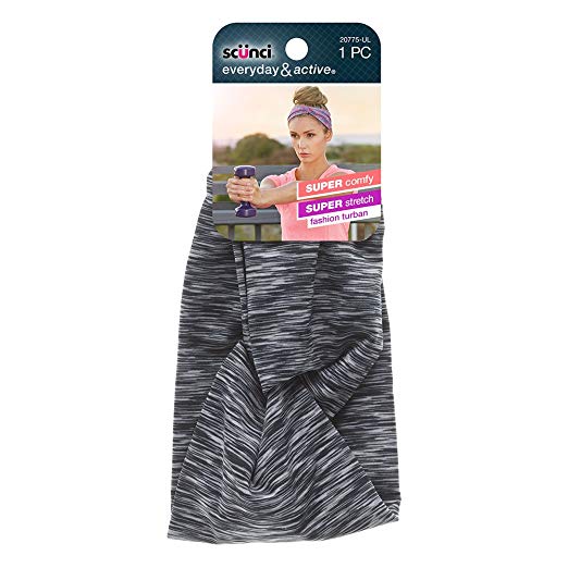 Scunci Active Space Dye Headwrap, Black&Grey