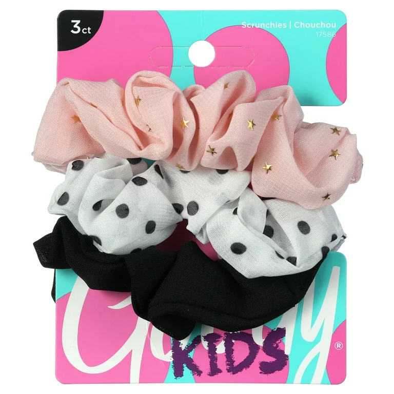 Goody Kids Girls Polka Dot Scrunchie 3ct UPC:041457175866 Pack:72/3