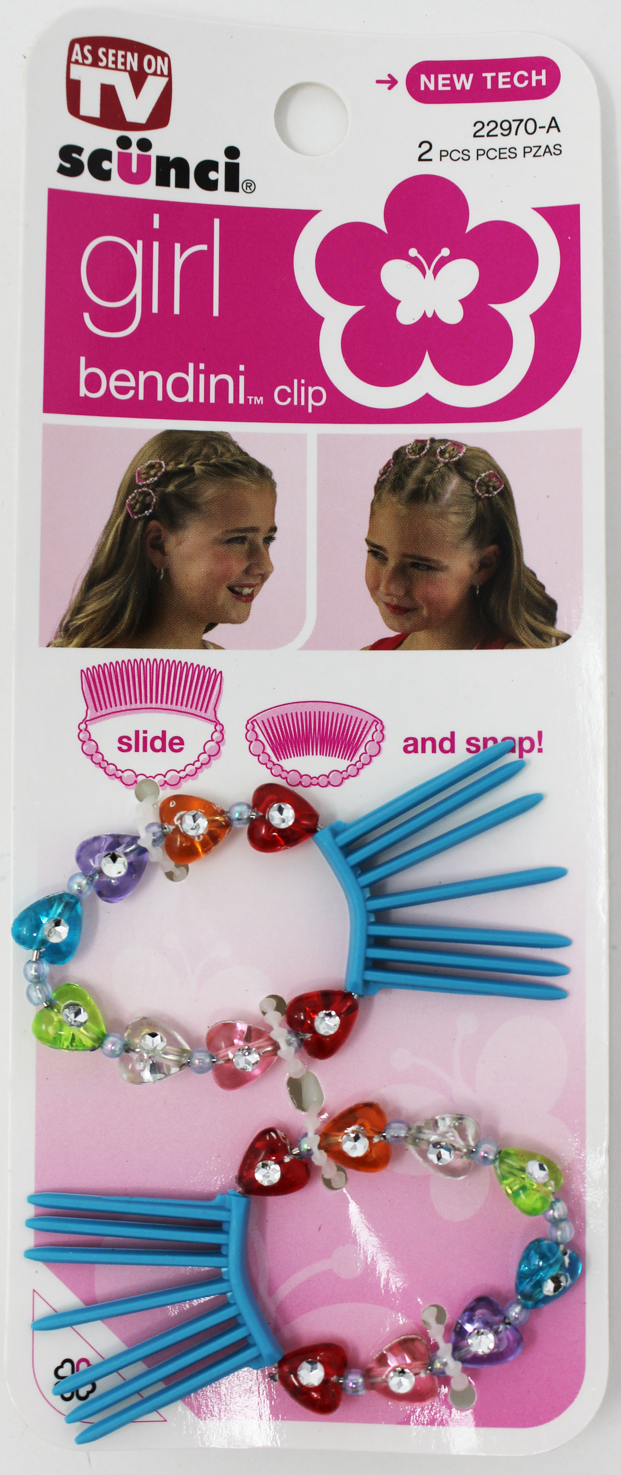 SCUNCI GIRL 2 PACK SNAP COMBS - Click Image to Close