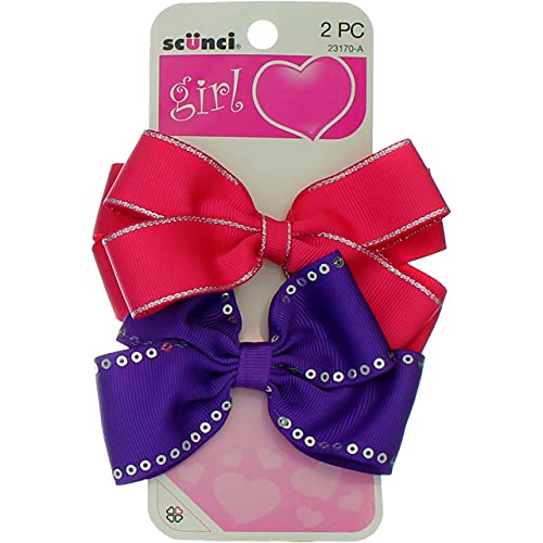 Scunci Bow Salon Clips Pack of 2