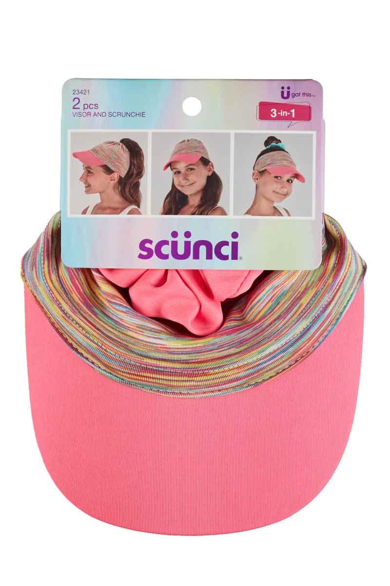 SCUNCI SCUNCI KIDS VISOR WITH SCRUNCHIE 2 PC