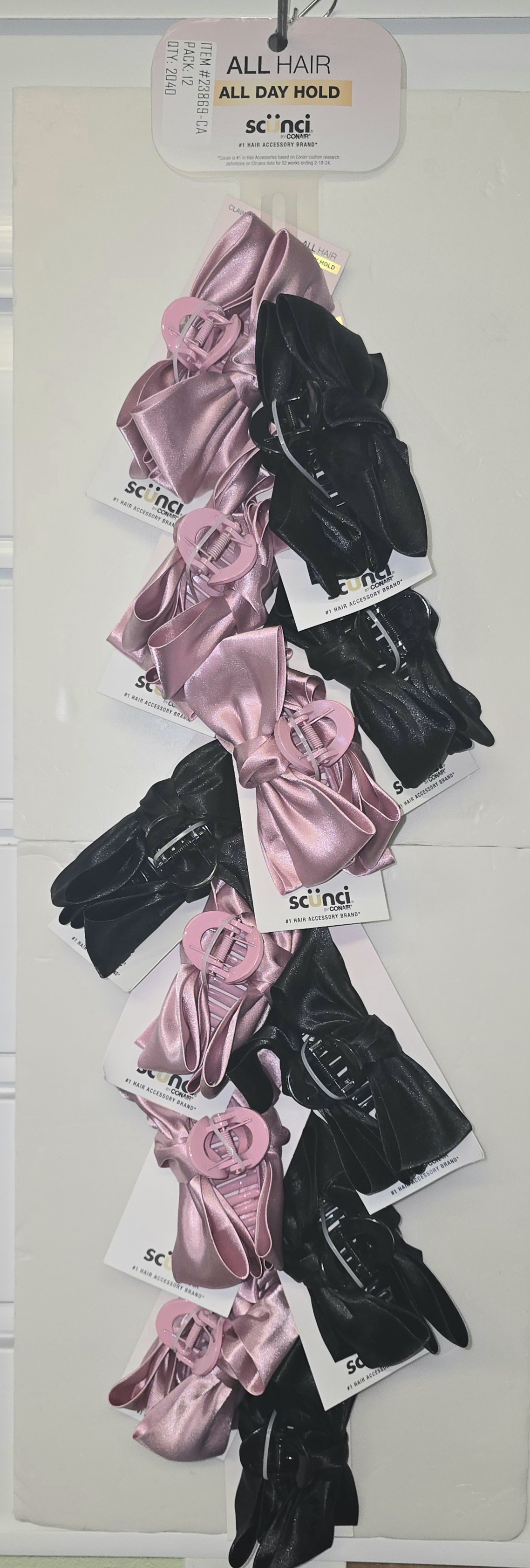 # 2386901C001 SCUNCI BOW COVER CLAW 12 PIECE CLIPS STRIP DISPLAY - PACK 12