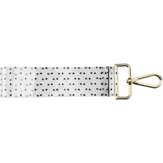 Tartan + Twine Clear Printed Polka Dot Wristlet Strap