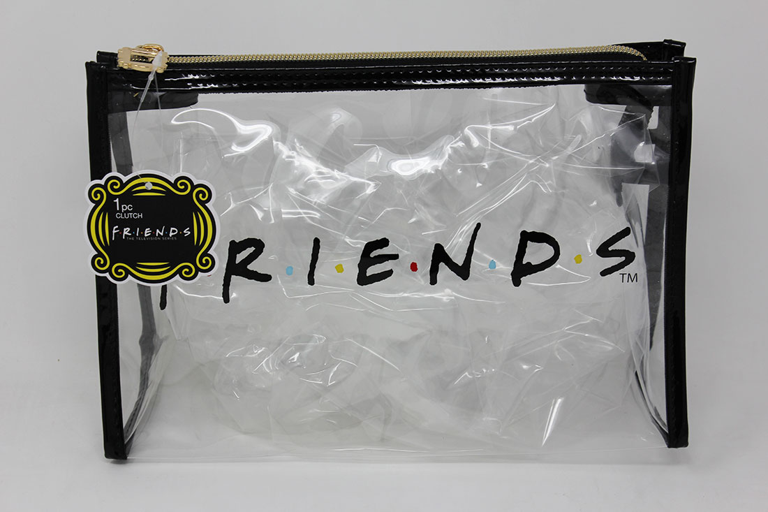 Conair "Friends" tv show clear cosmetic makeup bag clutch