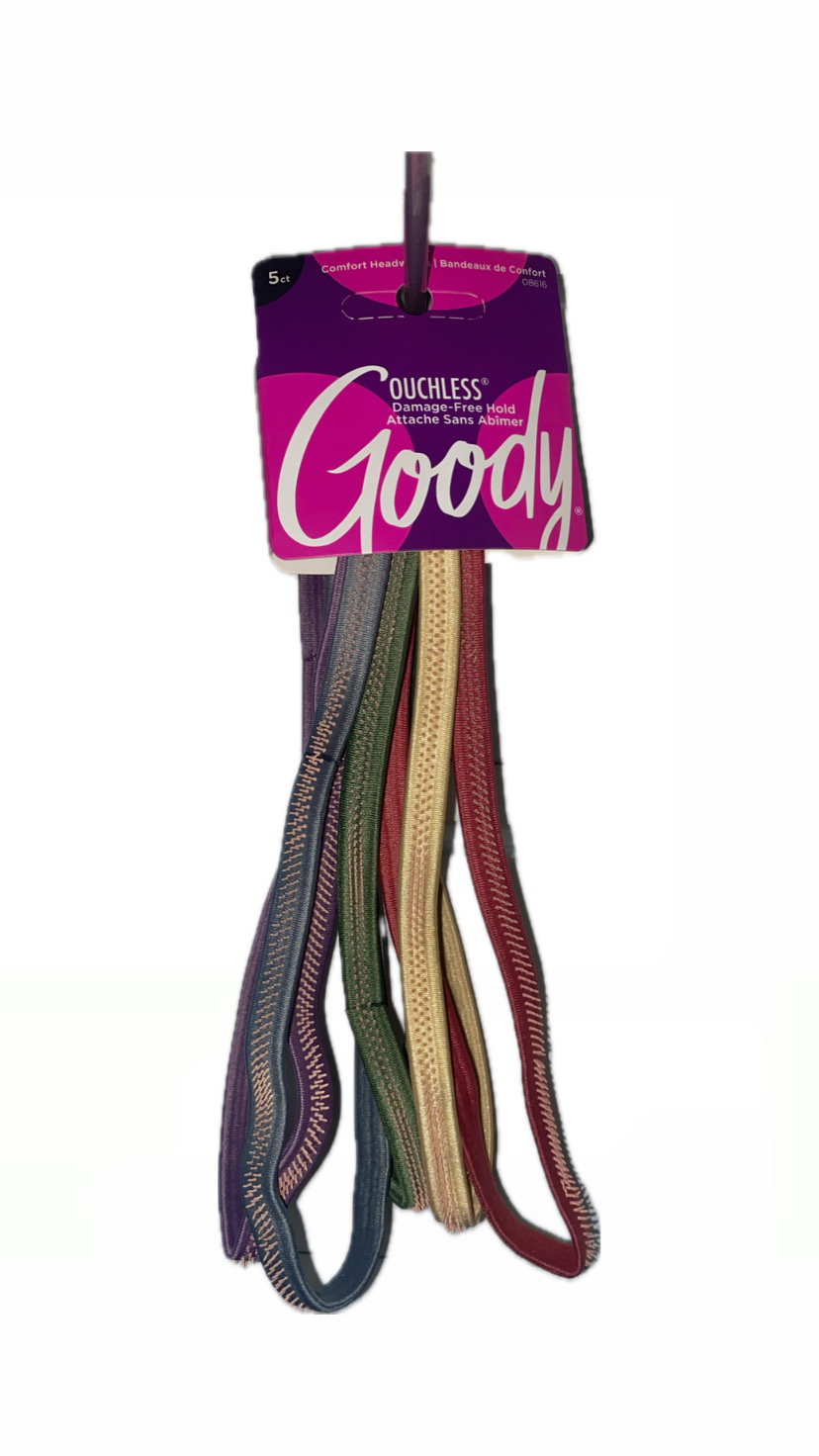 GOODY SLIDEPROOF THIN HEADWRAPS 5CT UPC:041457086162 PACK:72/3 - Click Image to Close