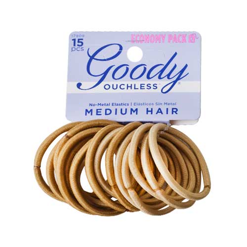 Goody OUCHLESS LIGHT BROWN BLONDE ELSTICS DT 15CT UPC 041457179093