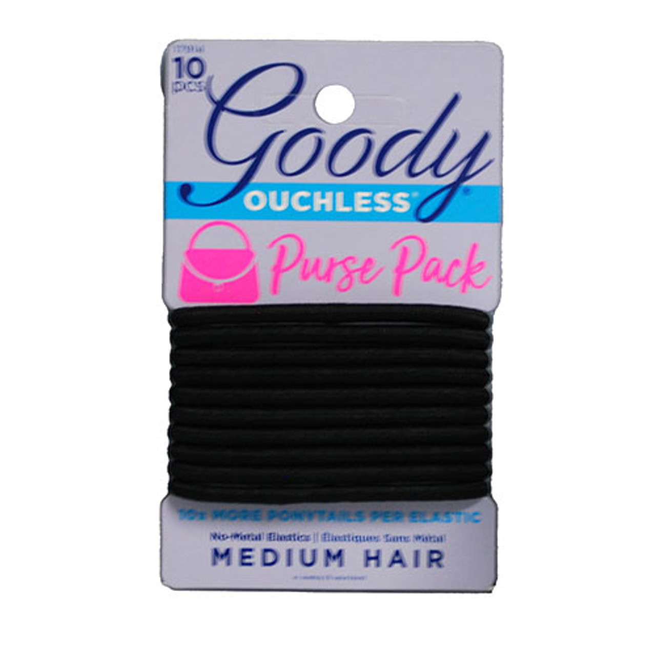 Goody Ouchless Black Elastics 10ct