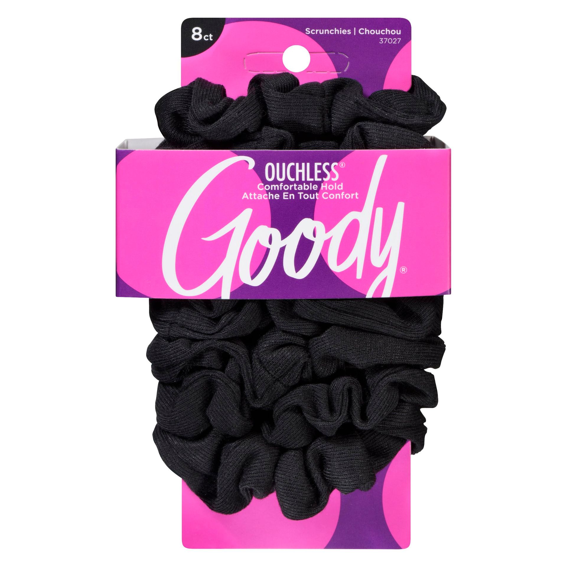 ITEM # 3000144 GOODY SCRUNCHIES BLACK-8 CT - PACK 72/3 - UPC 041457370278