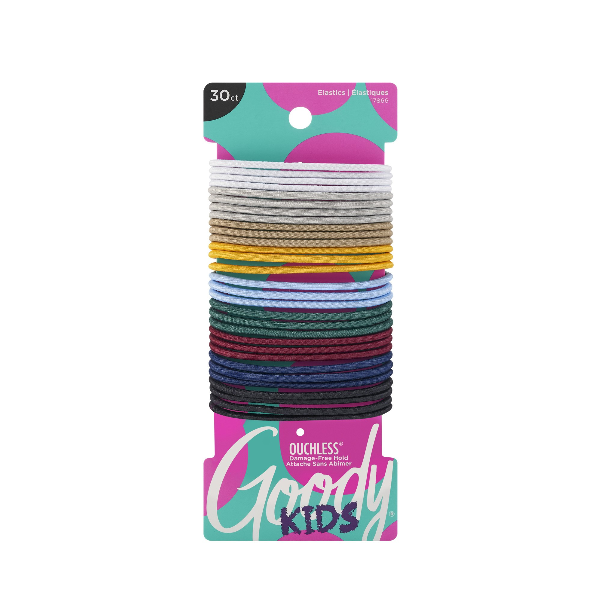 ITEM # 3000222 - Goody® Girls Uniform Elastics, 30 CT - UPC 041457178669