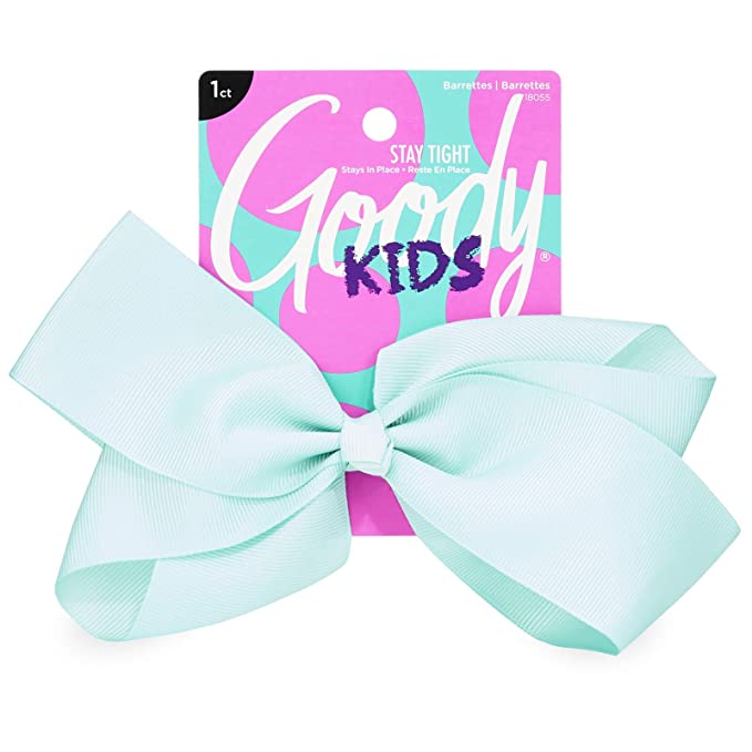 GOODY KIDS GROSGRAIN LARGE TEAL HAIR BOW UPC # 041457180556