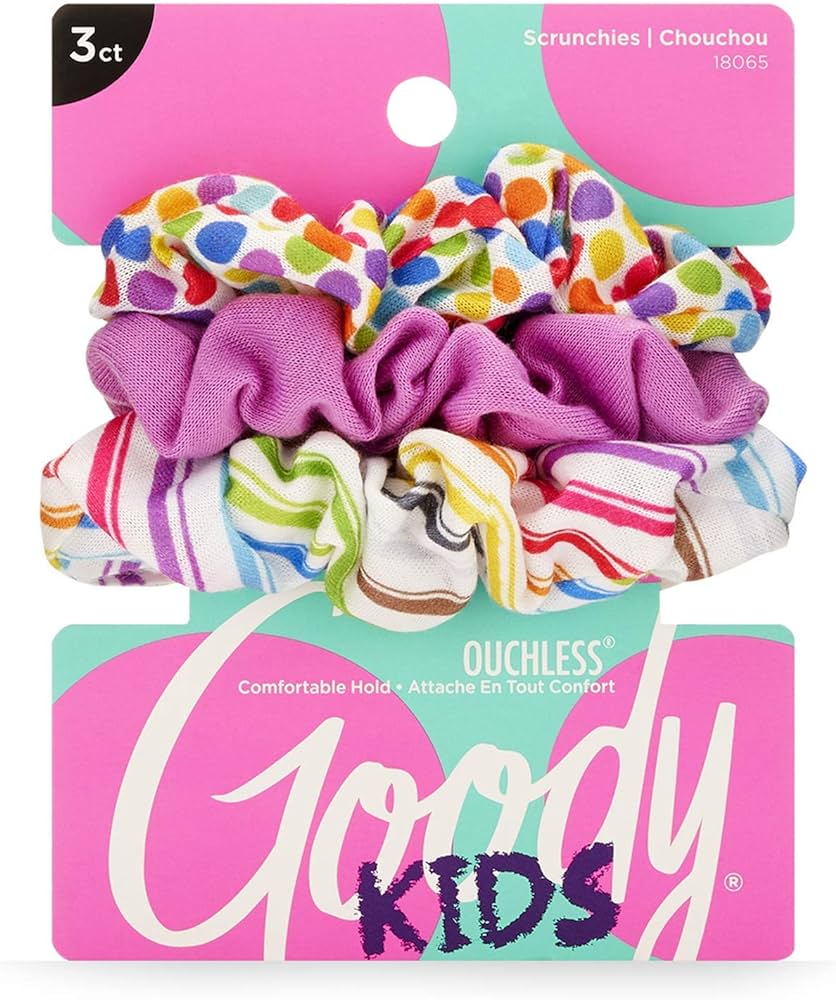 GOODY KIDS PRPLE RAINBOW SCRUNCHIES 3CT 041457180655 pack 72/3