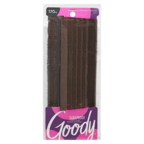 Goody Basic Brown Bobby 170ct UPC: 041457166178 Pack: 72/3