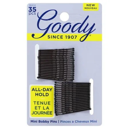 Goody Mini Basic Bobby Pins 35 ct UPC:041457166147 Pack:72/3 - Click Image to Close