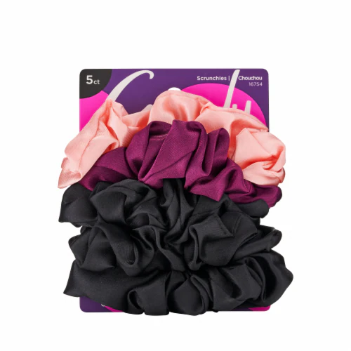 goody satin scrunchies 5 ct - Click Image to Close