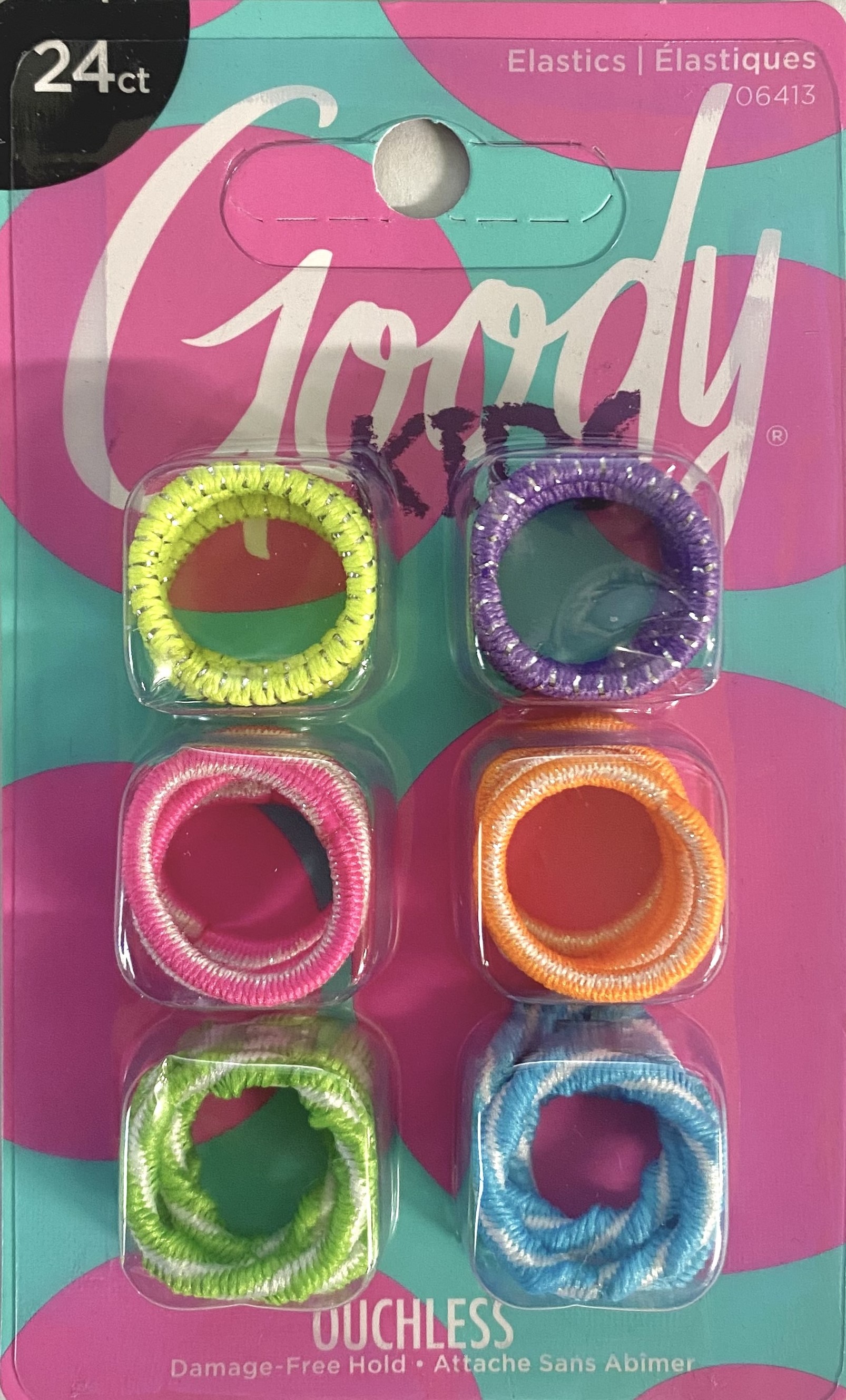 GOODY OUCHLESS KIDS ELASTICS IN TRAY UPC:041457064139