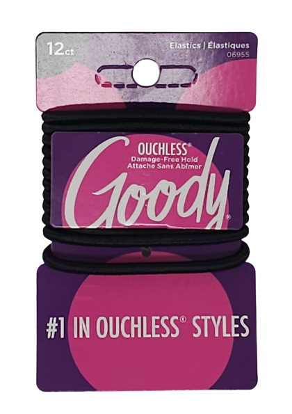 Goody OUCHLESS ELASTIC BLACK 12ct