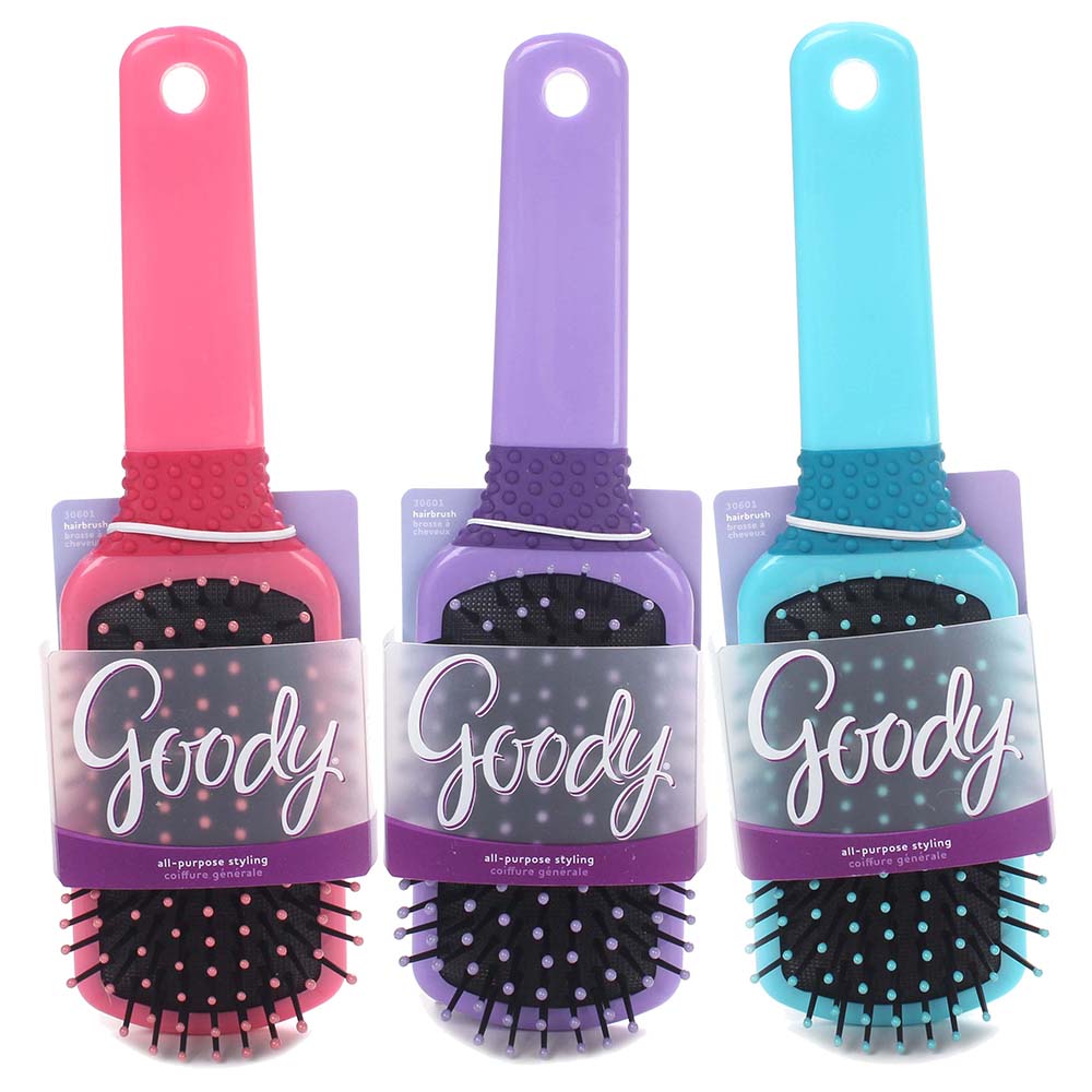 Goody Bright Boost Paddle Brush Assorted Colors UPC: 027648306011 Pack:48 (16-3's) - Click Image to Close